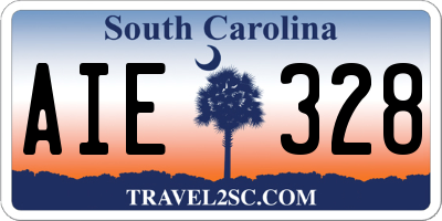 SC license plate AIE328