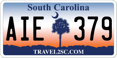 SC license plate AIE379