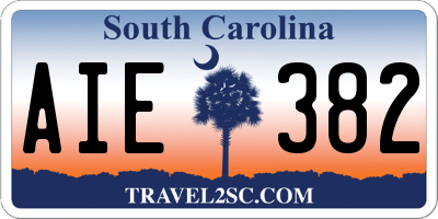 SC license plate AIE382