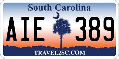 SC license plate AIE389