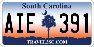 SC license plate AIE391