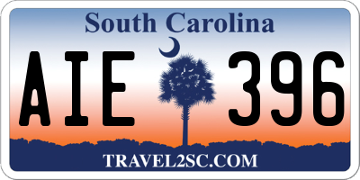 SC license plate AIE396