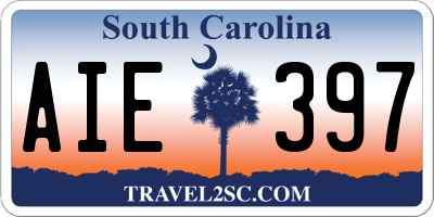 SC license plate AIE397