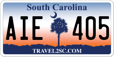 SC license plate AIE405