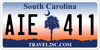 SC license plate AIE411