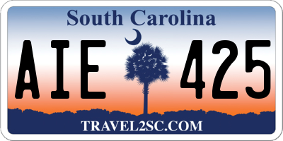 SC license plate AIE425