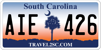 SC license plate AIE426