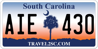SC license plate AIE430