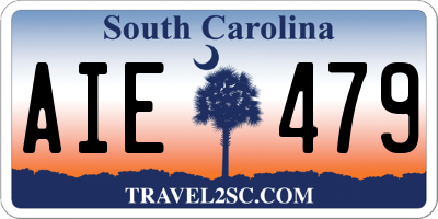 SC license plate AIE479