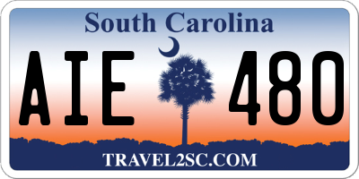 SC license plate AIE480