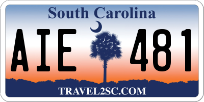 SC license plate AIE481