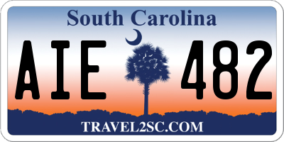 SC license plate AIE482
