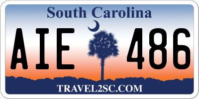 SC license plate AIE486