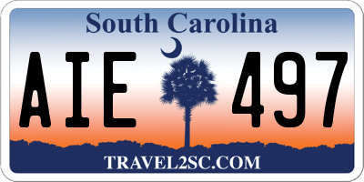 SC license plate AIE497