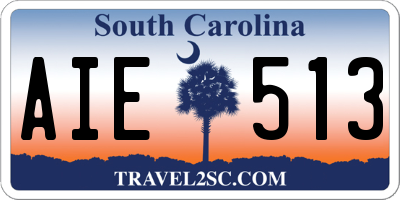 SC license plate AIE513