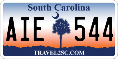 SC license plate AIE544