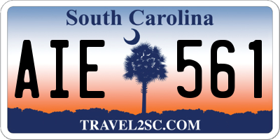 SC license plate AIE561