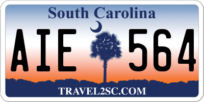 SC license plate AIE564
