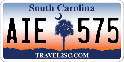 SC license plate AIE575