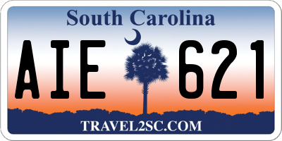 SC license plate AIE621