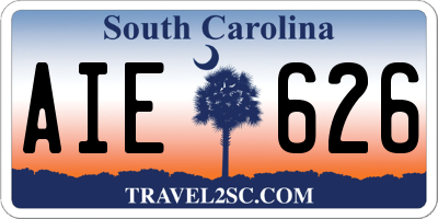 SC license plate AIE626