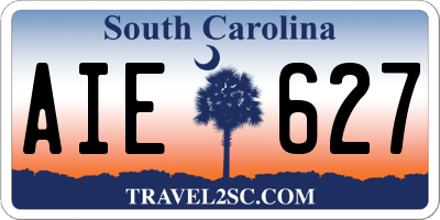 SC license plate AIE627
