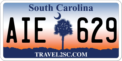 SC license plate AIE629