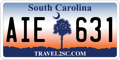 SC license plate AIE631