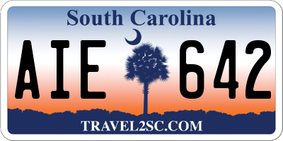 SC license plate AIE642