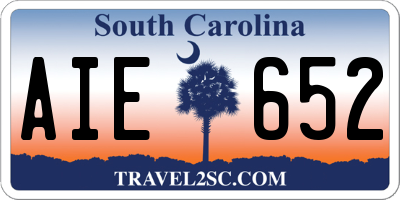 SC license plate AIE652