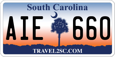 SC license plate AIE660
