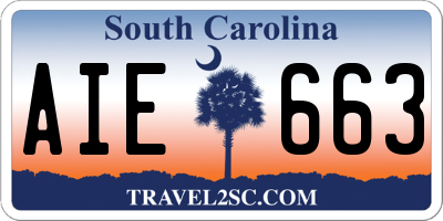 SC license plate AIE663