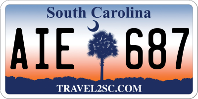 SC license plate AIE687
