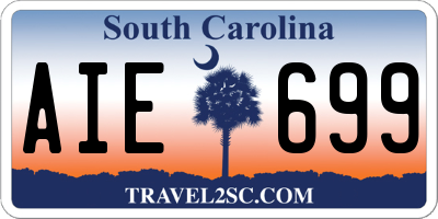 SC license plate AIE699