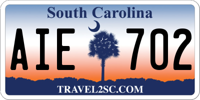 SC license plate AIE702