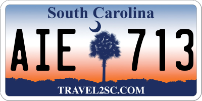 SC license plate AIE713