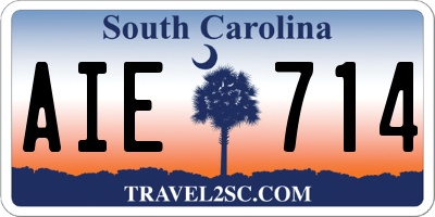 SC license plate AIE714
