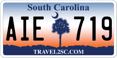 SC license plate AIE719