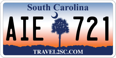 SC license plate AIE721