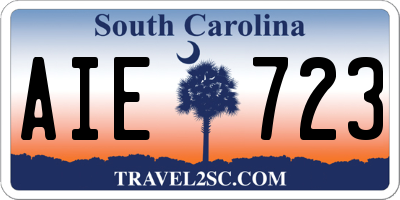 SC license plate AIE723