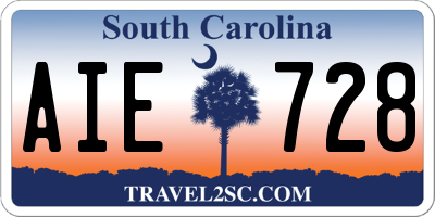 SC license plate AIE728