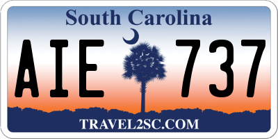 SC license plate AIE737