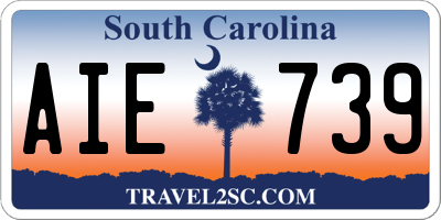 SC license plate AIE739