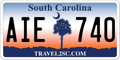 SC license plate AIE740