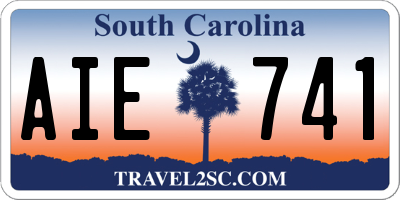SC license plate AIE741