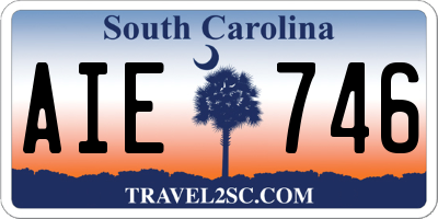 SC license plate AIE746