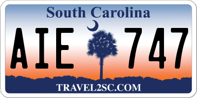 SC license plate AIE747