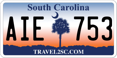 SC license plate AIE753