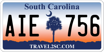 SC license plate AIE756