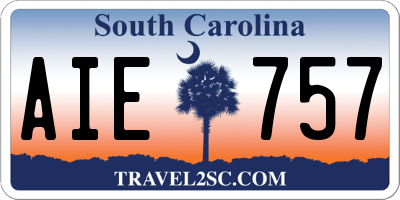 SC license plate AIE757
